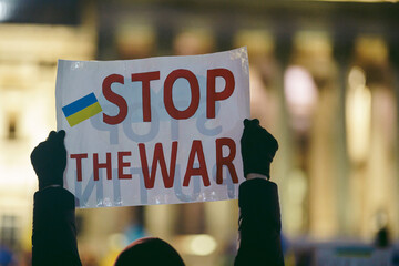 Ukrainian people protest, thousands gather to demand tougher sanctions on Russia from British...
