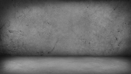 Empty concrete floor and wall