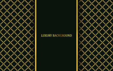 Green and gold luxury background. Vector illustration.