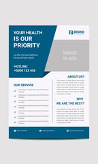 Medical Flyer Design Template with modern look
