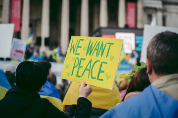 Ukrainian people protest, thousands gather to demand tougher sanctions on Russia from British...