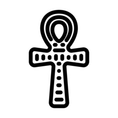 Fototapeta premium ankh decoration line icon vector. ankh decoration sign. isolated contour symbol black illustration