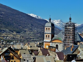 Briançon highest city in France at an altitude of 1,326 metres  Fortifications of Vauban UNESCO World Heritage strongly fortified town, built by Vauban to defend the region from Austrians in the 17th  - obrazy, fototapety, plakaty