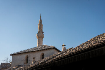 Fototapeta na wymiar Old buildings of the city of Mostar, Bosnia & Herzegovina