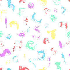 Vector seamless pattern with paint brush texture. Design for textile, wallpaper, wrapping paper, stationery.