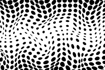 Simple background. Vector illustration of polka dots with optical illusion, op art.