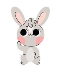gray cute bunny