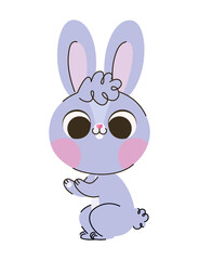 purple bunny design