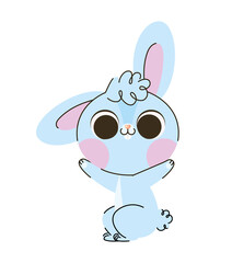 blue cute bunny