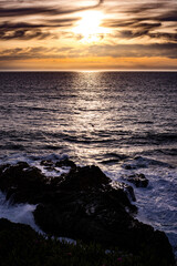 Bodega Bay Yellow Orange Sunset California