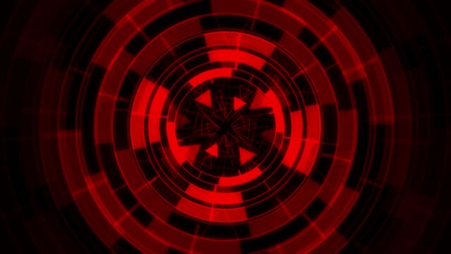 Circle Triangle VJ Loop Red Audio Reactive Bouncing XL Animation Background 