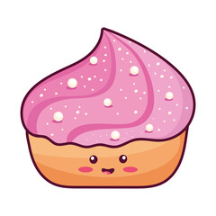 kawaii pink cupcake