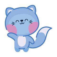 happy blue cat