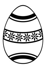 Easter egg silhouette icon. Vector illustration isolated on white background.