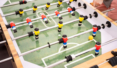 Table soccer foosball courte player table game at-home