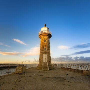 Lighthouse At Sunset Whitby