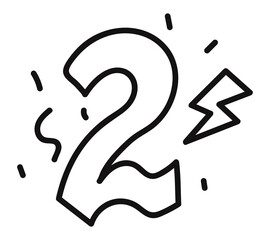 Naklejka premium number two design