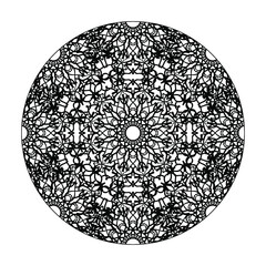 Hand drawn mandala. decoration in ethnic oriental  doodle ornament.