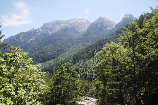 A path through Berchtesgaden National park from Ramsau to Weissbach bei Lofer	