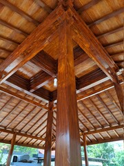 Fototapeta na wymiar wooden house roof