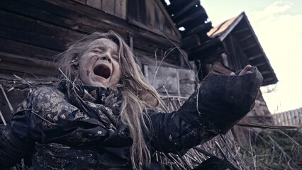 Children without a home, apocalypse, war