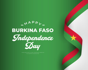 Happy Burkina Faso Independence Day August 5th Celebration Vector Design Illustration. Template for Poster, Banner, Advertising, Greeting Card or Print Design Element - Powered by Adobe