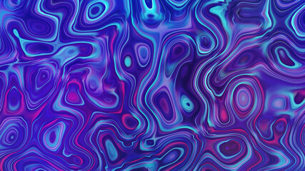 Abstract glowing liquid blue purple background.