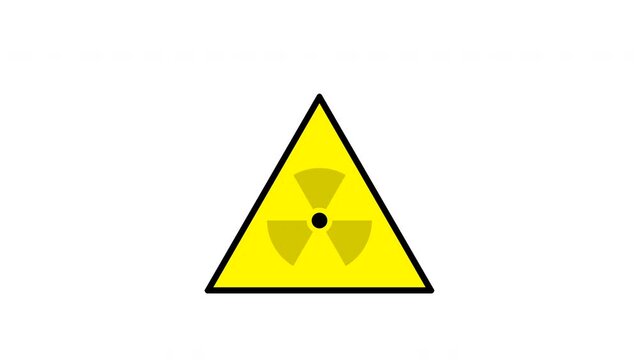 Toxic sign, symbol. Warning radioactive zone graphic icon