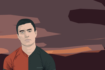 un anochecer cerca del mar bajo las palmas