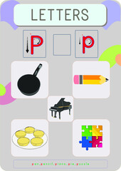 All the letters in the alphabet were shown with pictures and the student was asked to make that sound.