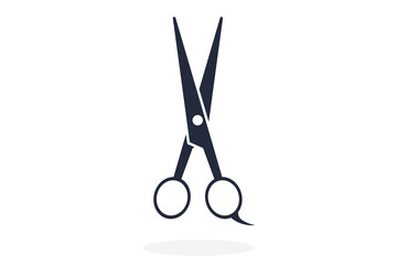 Hairdresser scissors icon. Vector illustration. Flat style element.