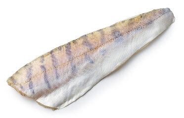 zander fillet on white background