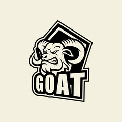 Goat esport silhouette logo