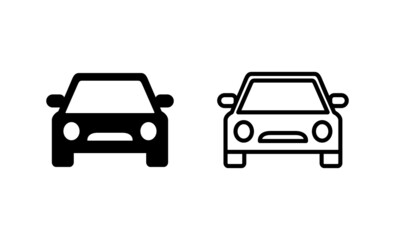 Car icon vector. car sign and symbol. small sedan