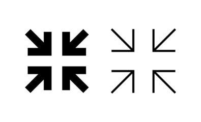 Obraz premium Fullscreen Icon vector. Expand to full screen sign and symbol. Arrows symbol