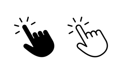 Hand click icon vector. pointer sign and symbol. hand cursor icon