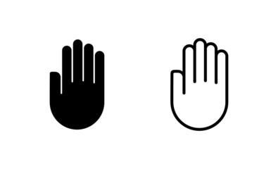 Hand icon vector. hand sign and symbol. palm