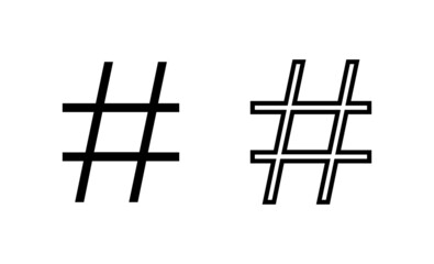 Hashtag icon vector. hashtag sign and symbol