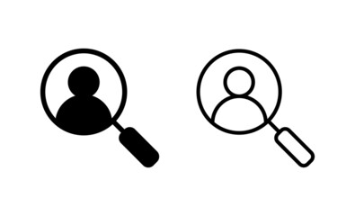 Hiring icon vector. Search job vacancy sign and symbol. Human resources concept. Recruitment