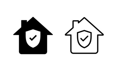 home insurance icon vector. home protection sign and symbol