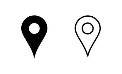 Pin icon vector. Location sign and symbol. destination icon. map pin