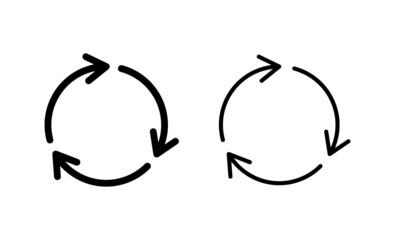 Recycle icon vector. Recycling sign and symbol.