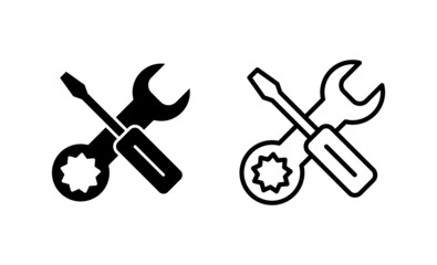 Repair tools icon vector. tool sign and symbol. vectorting icon. Wrench and screwdriver. Service