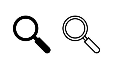 Search icon vector. search magnifying glass sign and symbol