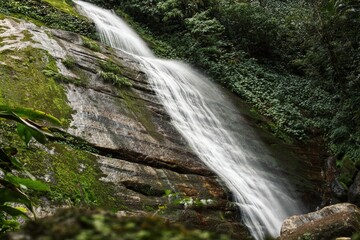 waterfall in the mountains