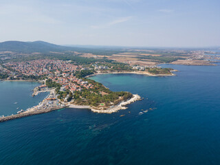 Fototapeta na wymiar Aerial view of Town of Tsarevo, Bulgaria