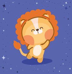 kawaii lion card