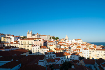 Old town district of Lisbon called Alfama, Portugal