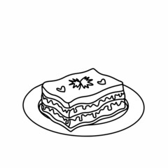illustration of lasagna