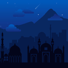 Obraz premium Kabul, Afghanistan famous night city view